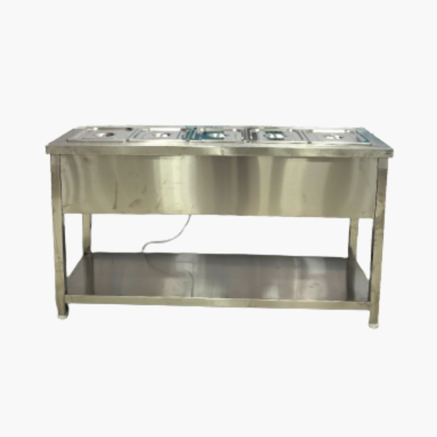 Gurubhai Equipments Commercial Electric 5 GN Bain Marie | Stainless Steel Food Warmer with Temperature Control for Restaurant & Catering