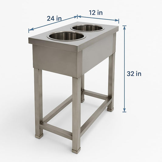 Commercial Electric Double Pot Bain Marie | Stainless Steel Food Warmer for Restaurant, Hotel & Catering Use
