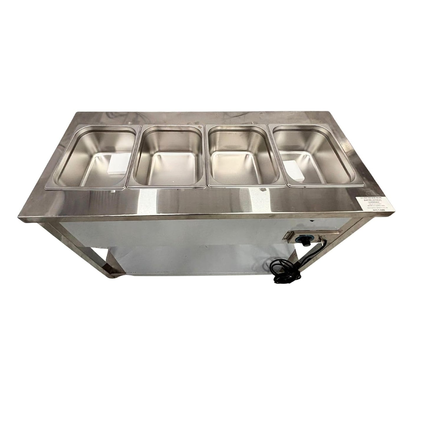 Gurubhai Equipments Commercial Electric 4 GN Bain Marie | Stainless Steel Food Warmer with Temperature Control for Restaurant & Catering