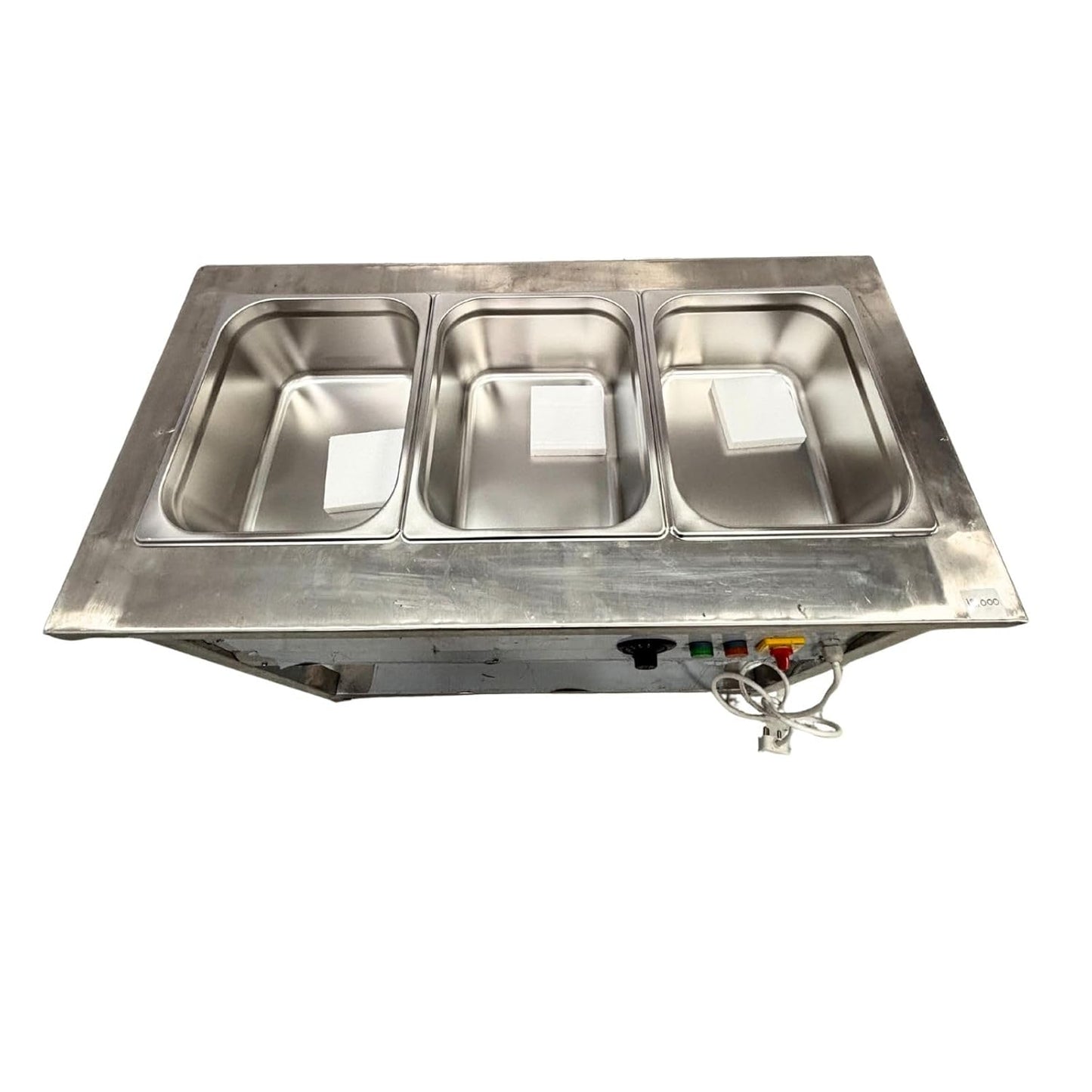 Gurubhai Equipments Commercial Electric 3 GN Bain Marie | Stainless Steel Food Warmer with Temperature Control for Restaurant & Catering