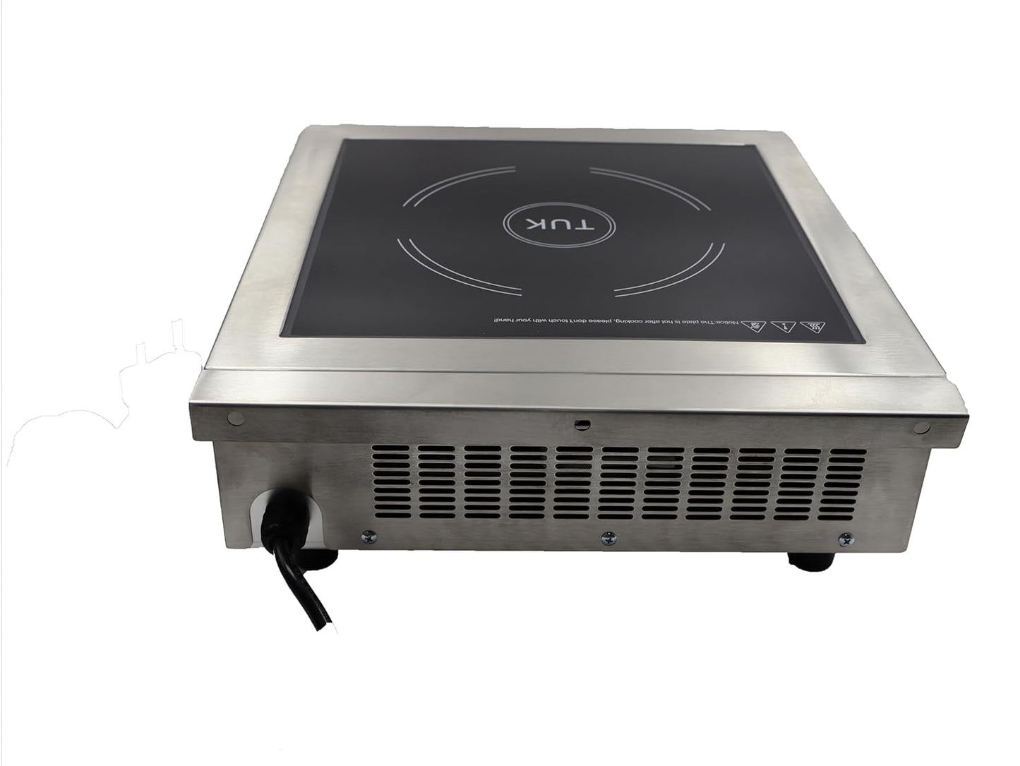 Gurubhai Equipments Stainless Steel Commercial Induction Cooktop 3500W-Fast Heating, Precision Cooking,Digital Controls,Timer Function