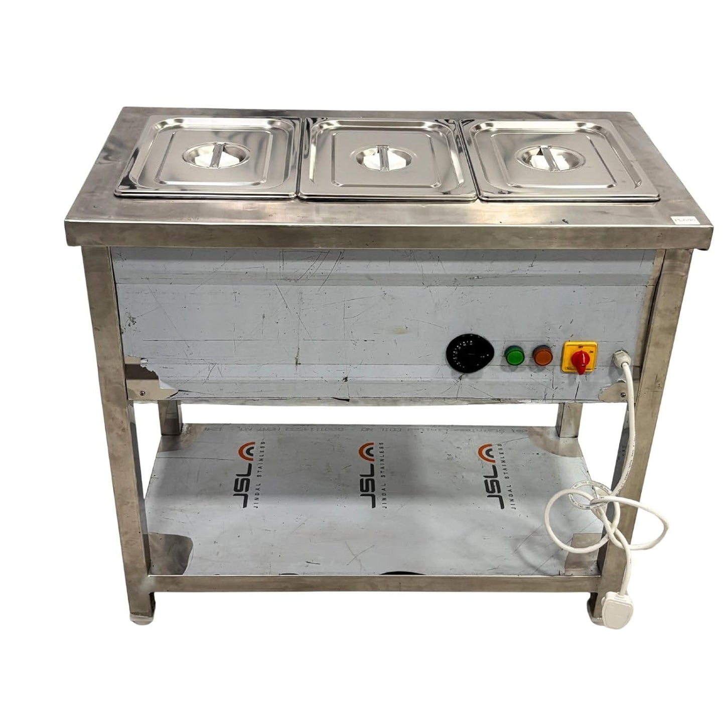 Gurubhai Equipments Commercial Electric 3 GN Bain Marie | Stainless Steel Food Warmer with Temperature Control for Restaurant & Catering