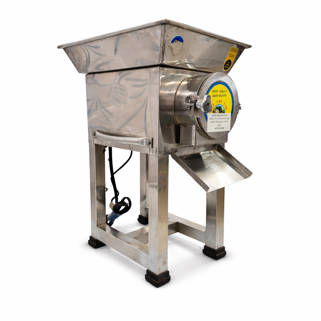 Commercial Stainless Steel Gravy Machine 3 Hp Single Phase | Heavy Duty Curry & Masala Grinding Machine for Hotel & Restaurant