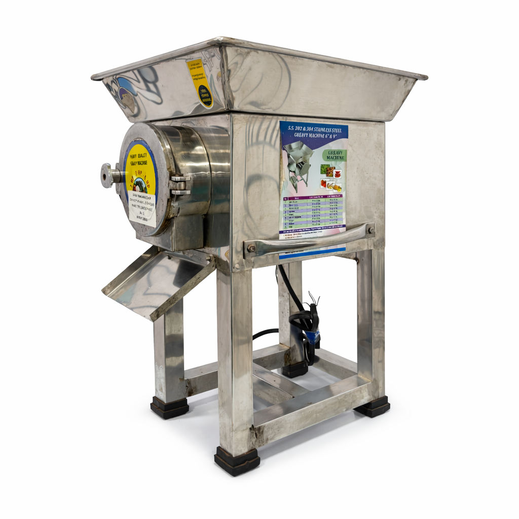 Commercial Stainless Steel Gravy Machine 3 Hp Single Phase | Heavy Duty Curry & Masala Grinding Machine for Hotel & Restaurant