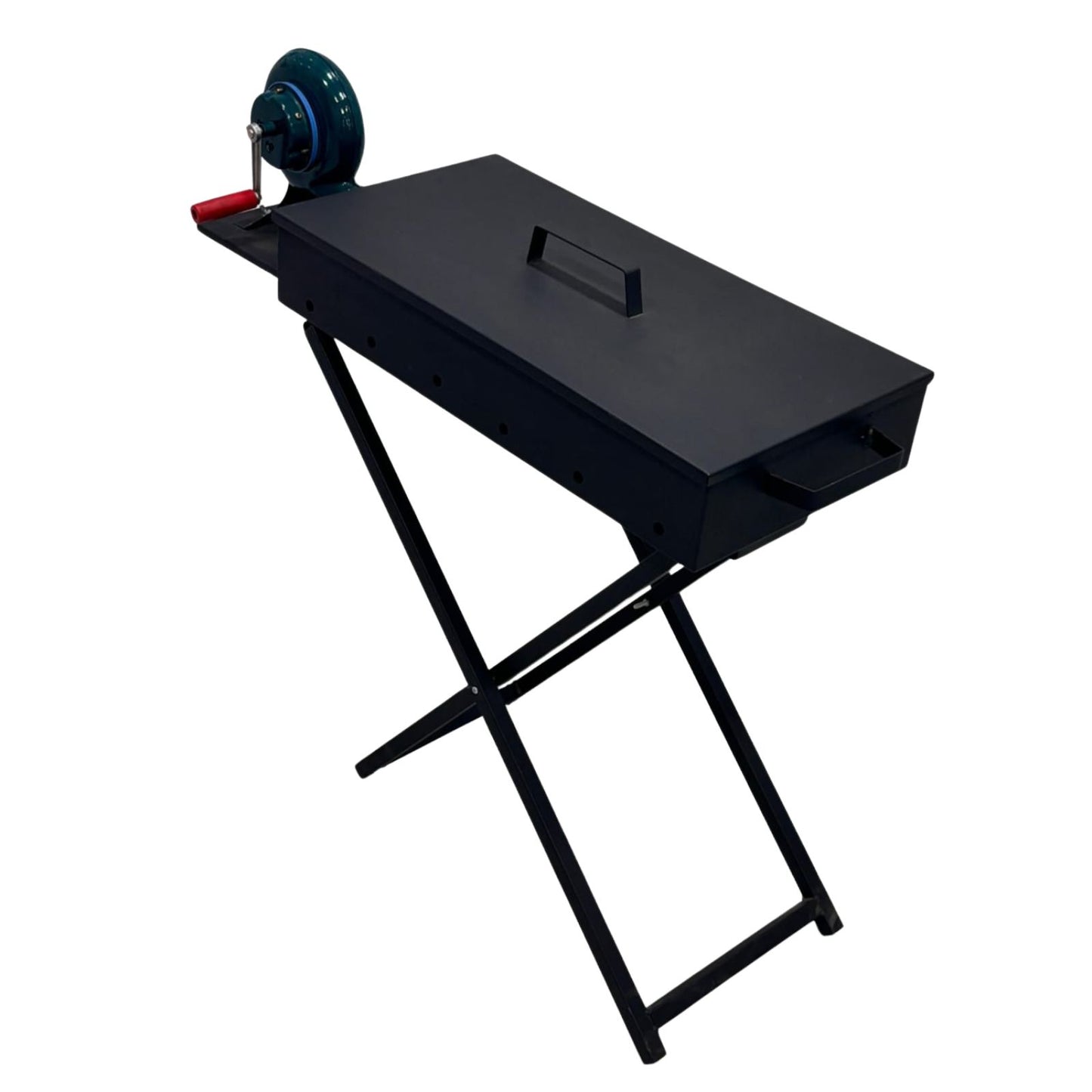 Portable Charcoal BBQ Grill with Blower | Folding Outdoor Barbecue Grill for Camping, Events & Street Food