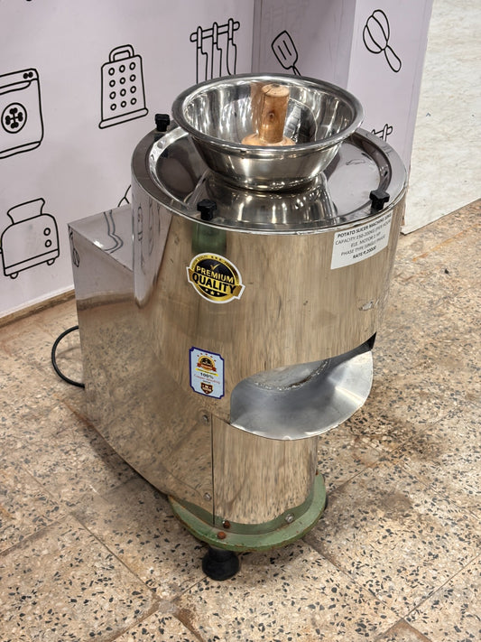 Stainless Steel Potato Slicer Machine | Commercial Potato Cutting Machine for Chips & Fast Food